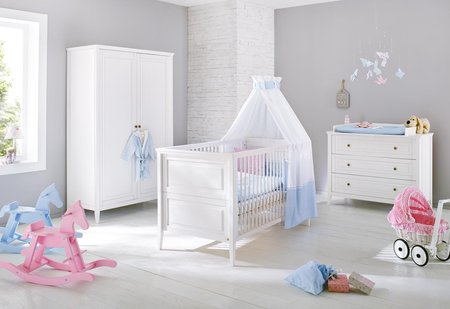 Pinolino Kinderzimmer 'Smilla' breite Wickelkommode und 2türigem Kleiderschrank