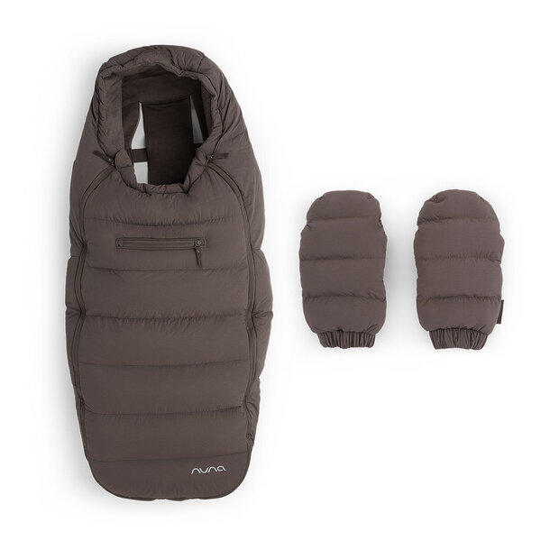 Nuna Winterfußsackset mit Handschuhe Chestnut