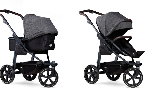 TFK Mono2 Kombikinderwagen mit Luftkammerradset Premium anthrazit