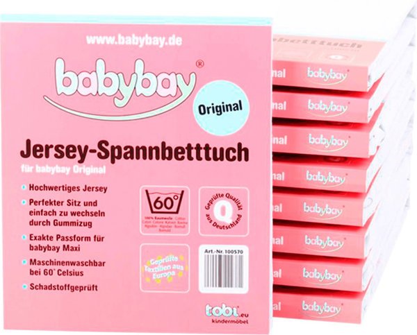babybay Jersey Spannbetttuch für Original weiß 100570
