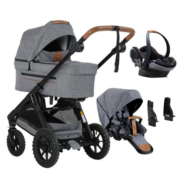 Emmaljunga NXT310 Outdoor Grey Air Flat 3in1 Set mit Autositz Besafe