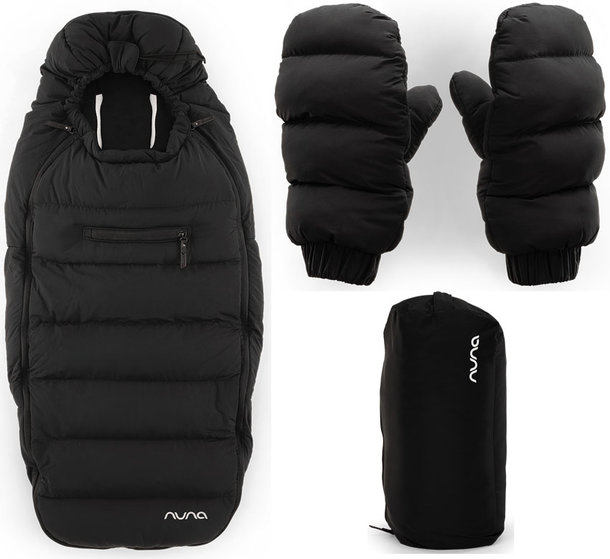 Nuna Winterfußsackset mit Handschuhe Caviar