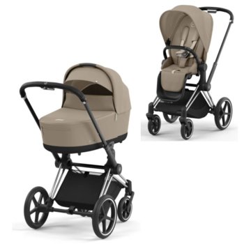 Cybex PRIAM Kombikinderwagen Chrom Schwarz Cozy Beige