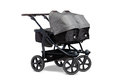 TFK Duo 2 Zwillings- Kombi Kinderwagen mit Luftkammer Premium Grau