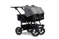 TFK Duo 2 Zwillings- Kombi Kinderwagen mit Luftrad Premium Grau