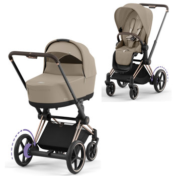 Cybex ePRIAM Kombikinderwagen Rosegold Cozy Beige