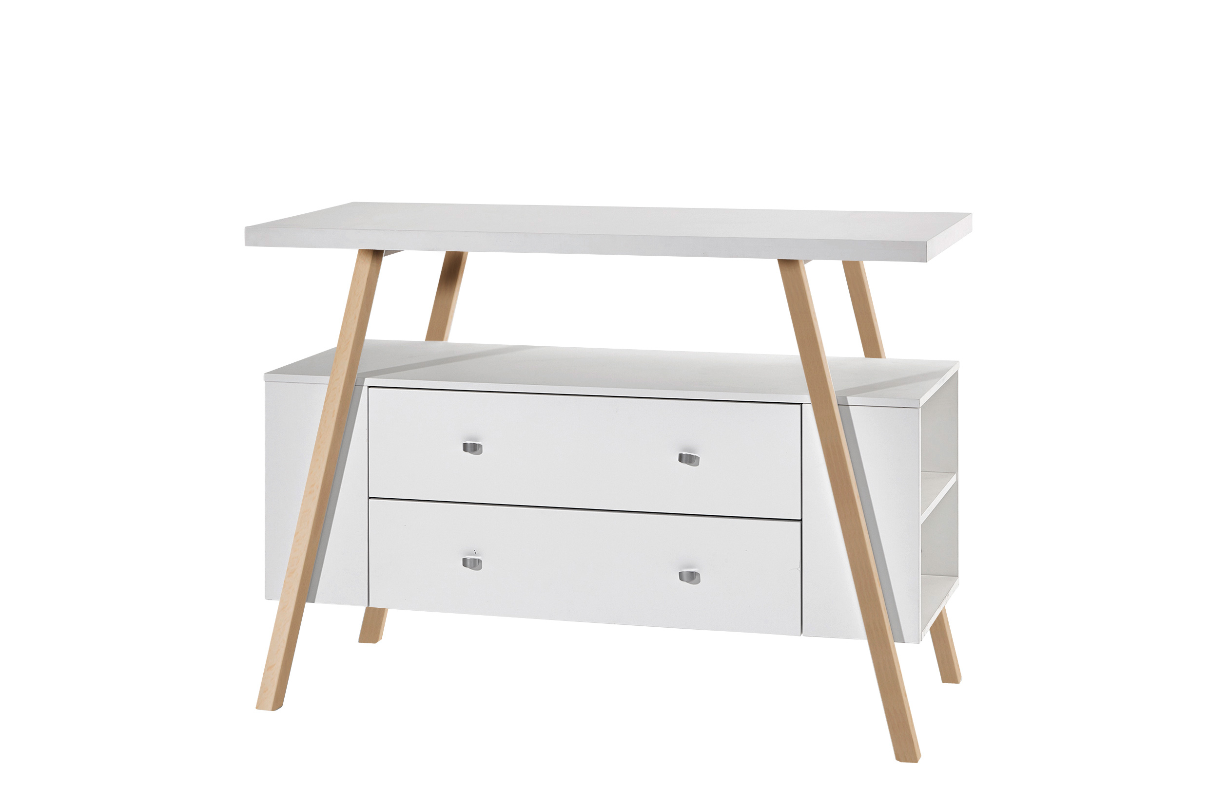 Holly Nature Buche Dekor Wickelkommode Weiß 